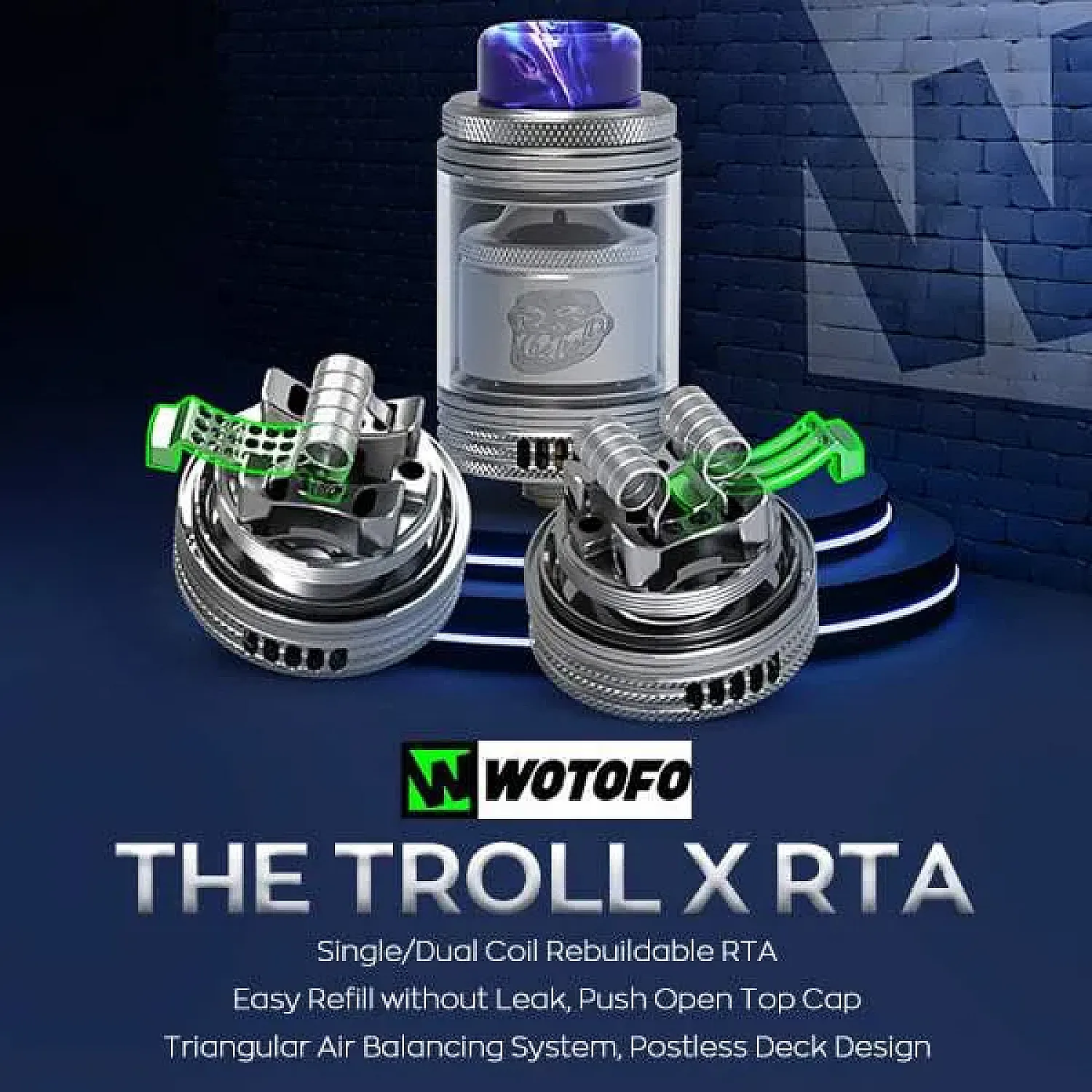 Wotofo - The Troll X 24 mm Rta Elektronik Sigara Atomizer - En Uygun Fiyatlı Orijinal Ürün