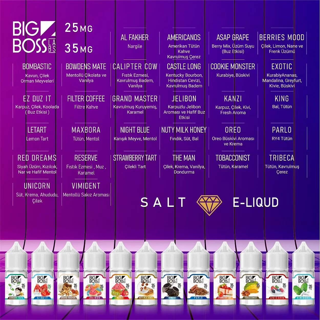 10 Adet 30 ml Big Boss Salt Likit Kampanyası