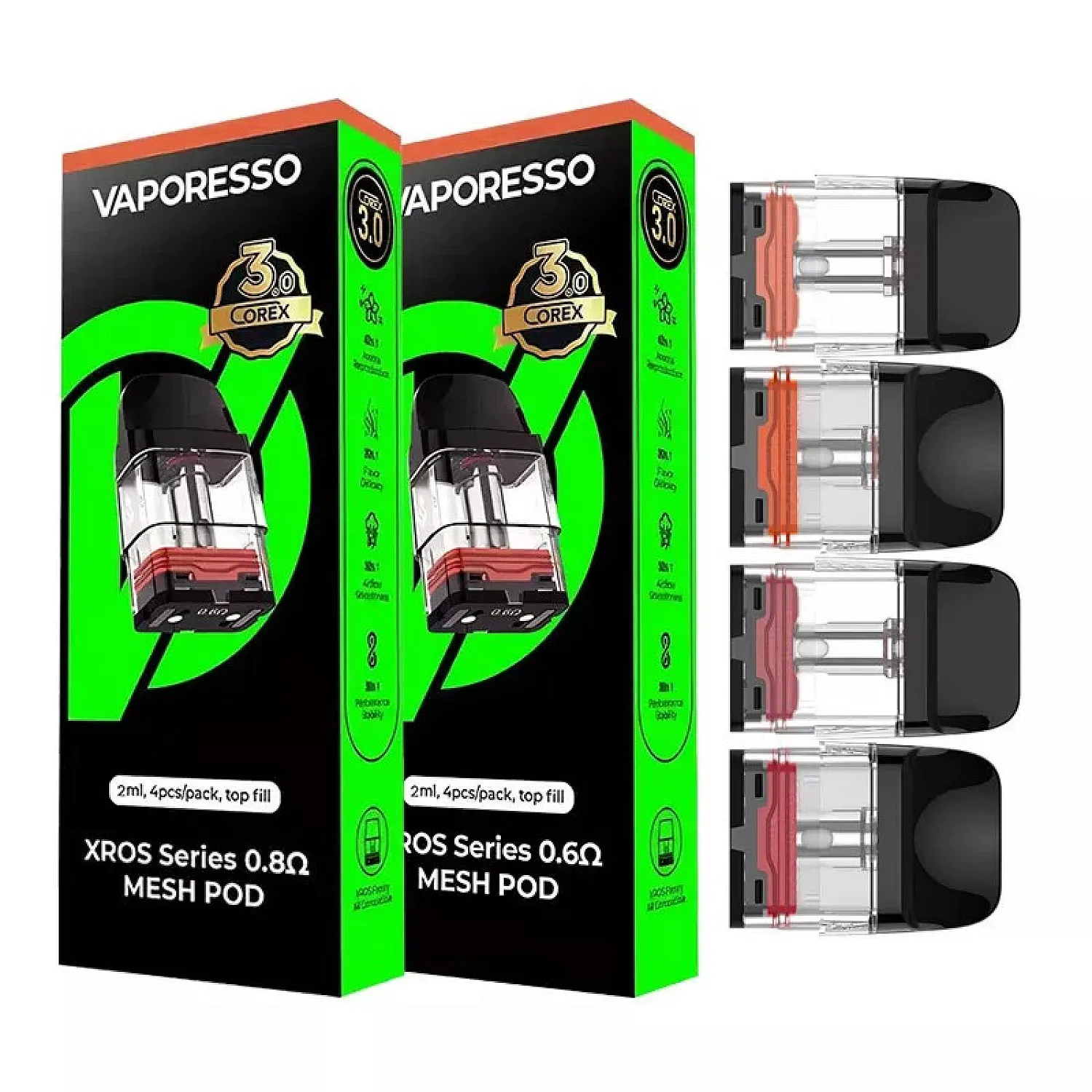 Vaporesso - Xros Corex 3.0 Kartuş (4’lü Paket) - En Uygun Fiyatlı Orijinal Ürün