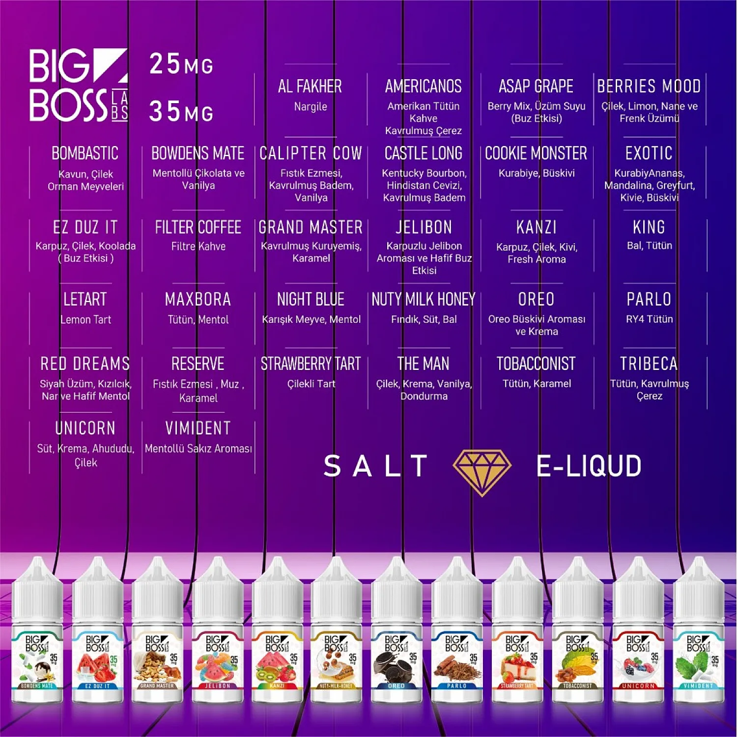 5 Adet 30 ml Big Boss Salt Likit Kampanyası - En Uygun Fiyatlı Orijinal Ürün
