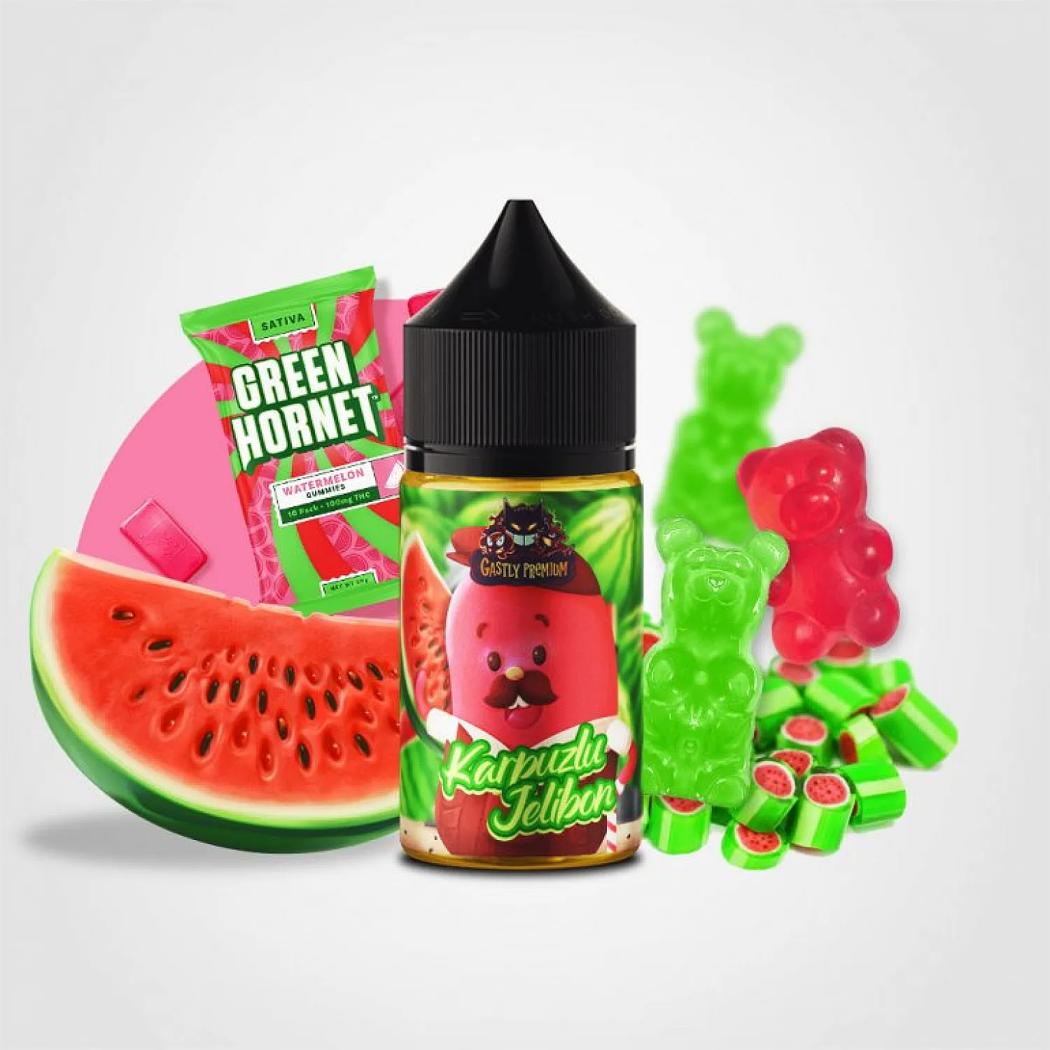 Gastly - Karpuzlu Jelibon 30 ml Likit - En Uygun Fiyatlı Orijinal Ürün