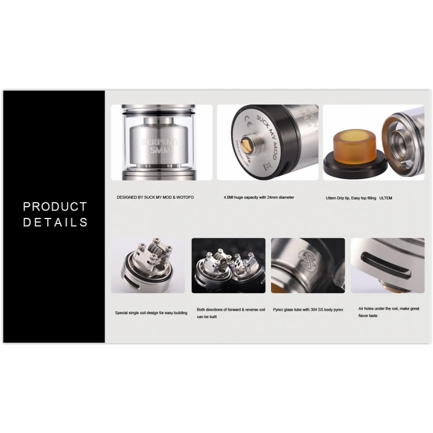 Wotofo Serpent SMM Rta Elektronik Sigara Atomizer - En Uygun Fiyatlı Orijinal Ürün