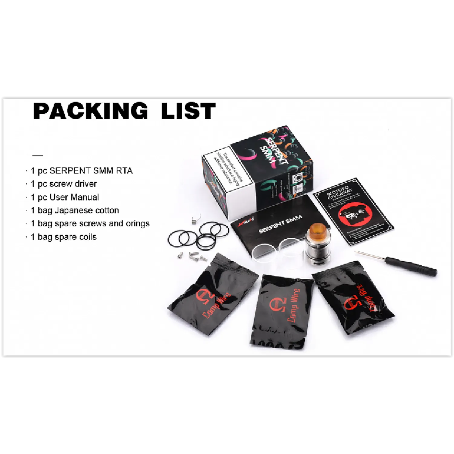 Wotofo Serpent SMM Rta Elektronik Sigara Atomizer - En Uygun Fiyatlı Orijinal Ürün